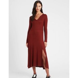 New Banana Republic Ribbed Knit MIDI Dress Small